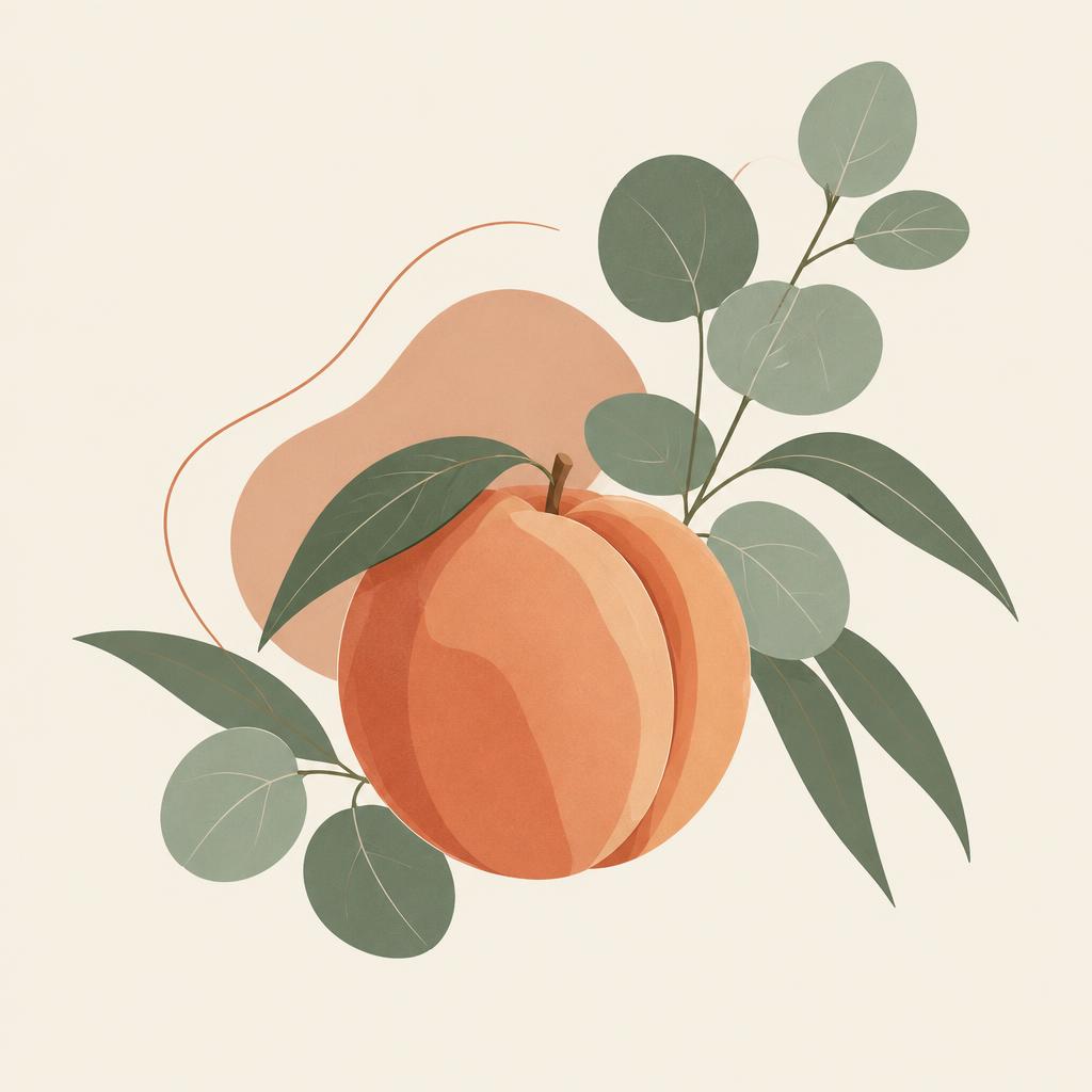Dessin au crayon d'une pomme et d'herbes aromatiques